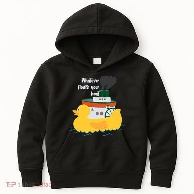 Whatever Floats Your Boat Funny Floaty Duck Kids Hoodie