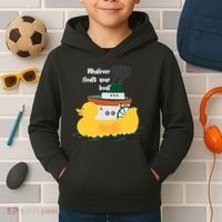 Whatever Floats Your Boat Funny Floaty Duck Kids Hoodie thumb 2