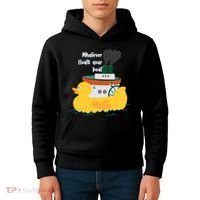 Whatever Floats Your Boat Funny Floaty Duck Kids Hoodie thumb 4