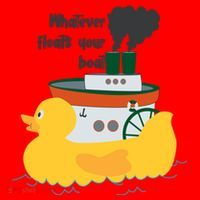 Whatever Floats Your Boat Funny Floaty Duck Santa Hat thumb 1