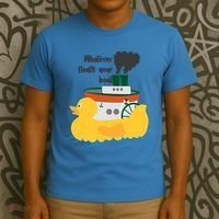 Whatever Floats Your Boat Funny Floaty Duck T-Shirt thumb 3