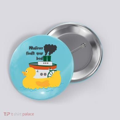 Whatever Floats Your Boat Funny Floaty Duck Button