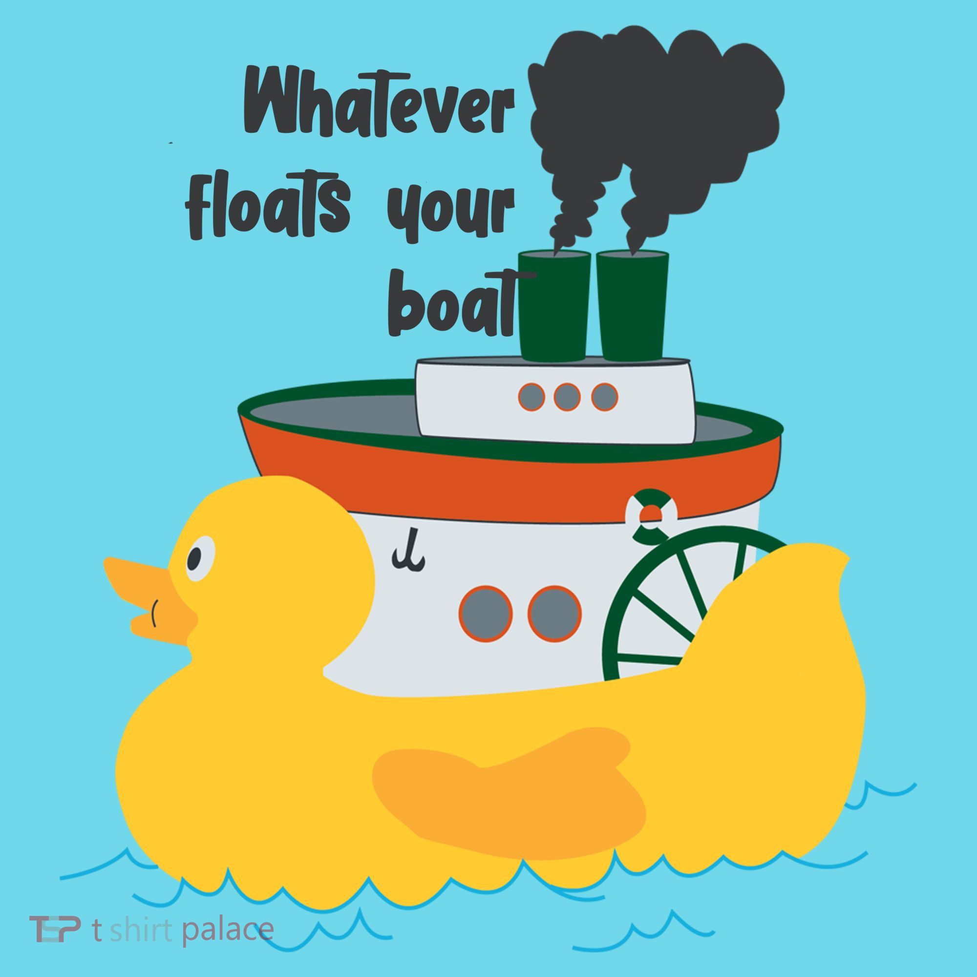 Whatever Floats Your Boat Funny Floaty Duck Kids T-Shirt
