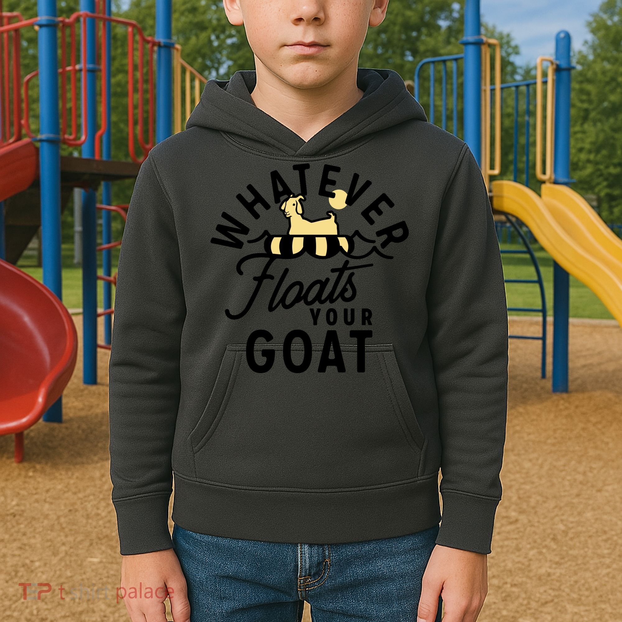 WHATEVER FLOATS YOUR GOAT Kids Hoodie