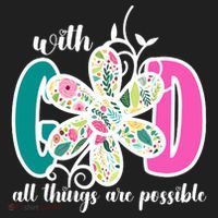 With God All Things Are Possible Floral Faith Beanie thumb 2