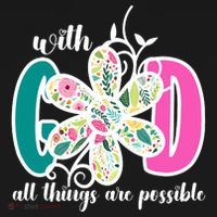 With God All Things Are Possible Floral Faith Mousepad thumb 1