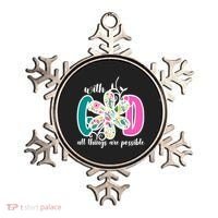 With God All Things Are Possible Floral Faith Ornament thumb 0