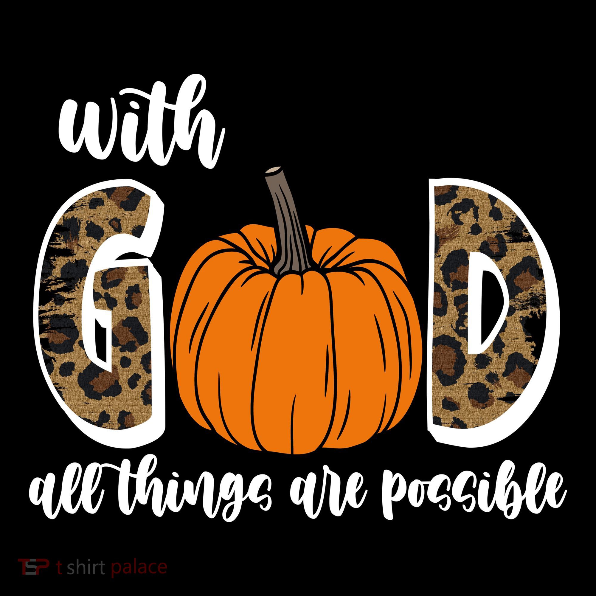 With God All Things Are Possible Fall Pumpkin Backpack