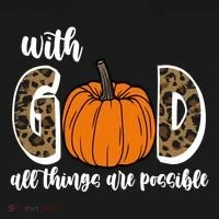 With God All Things Are Possible Fall Pumpkin Toddler Hoodie thumb 2
