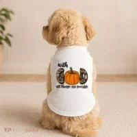 With God All Things Are Possible Fall Pumpkin Doggie Tank thumb 2