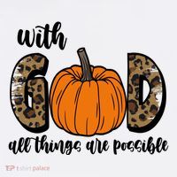 With God All Things Are Possible Fall Pumpkin Doggie Tank thumb 4