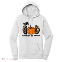 With God All Things Are Possible Fall Pumpkin Women's Hoodie thumb 0