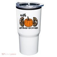 With God All Things Are Possible Fall Pumpkin Tumbler thumb 0