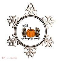 With God All Things Are Possible Fall Pumpkin Ornament thumb 0