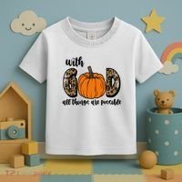 With God All Things Are Possible Fall Pumpkin Toddler T-Shirt thumb 3