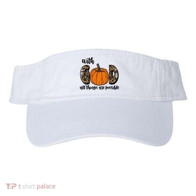 With God All Things Are Possible Fall Pumpkin Visor
