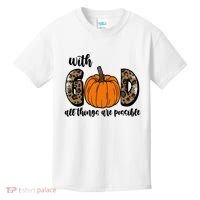 With God All Things Are Possible Fall Pumpkin Kids T-Shirt thumb 0