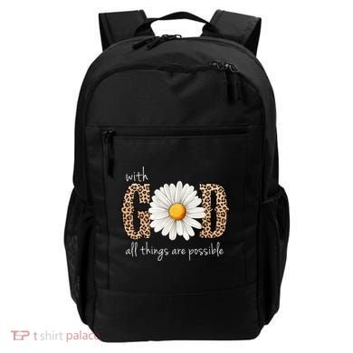 With God All Things Are Possible Sunflower Backpack