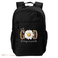 With God All Things Are Possible Sunflower Backpack thumb 0