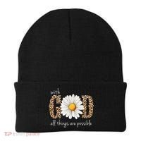 With God All Things Are Possible Sunflower Beanie thumb 0