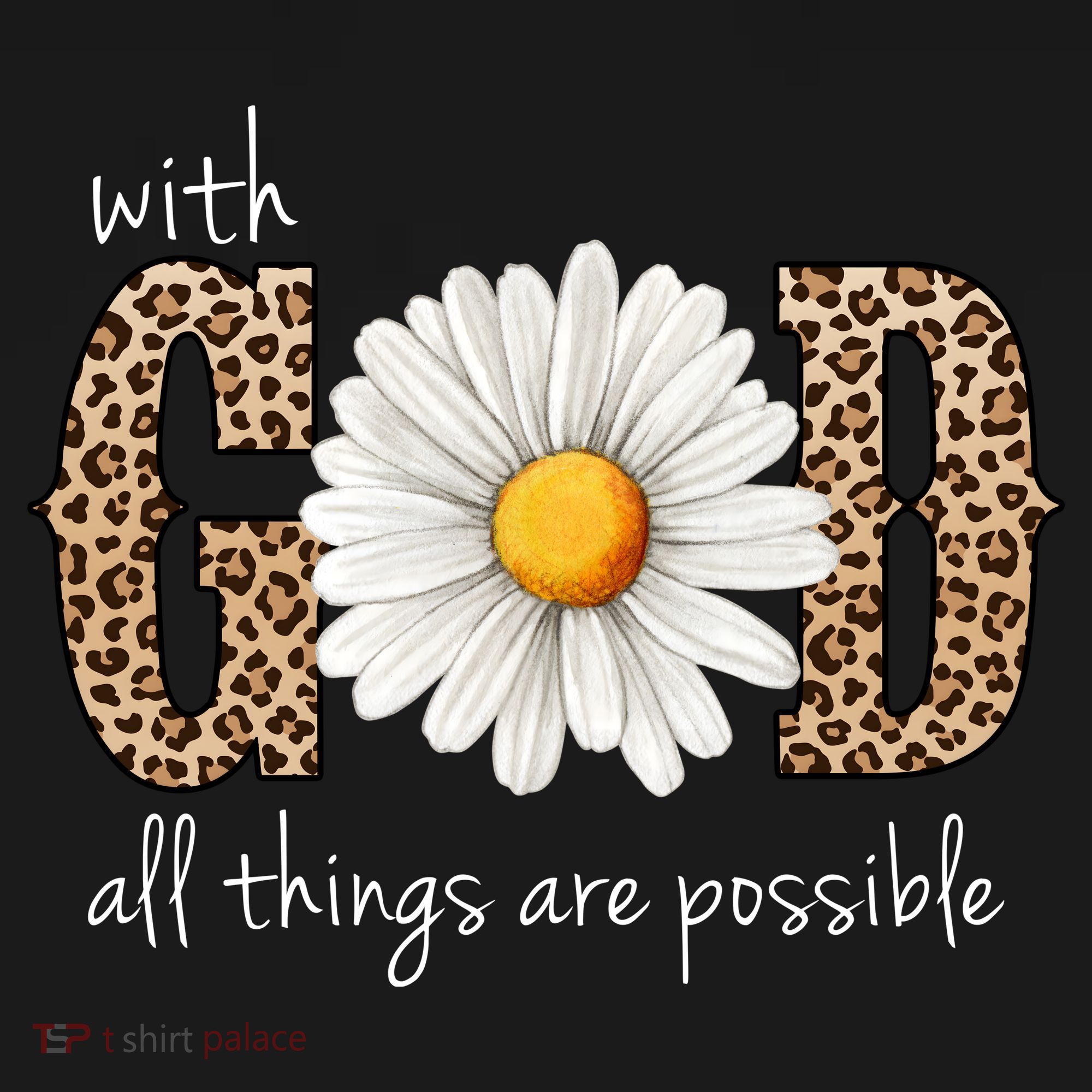 With God All Things Are Possible Sunflower Polo