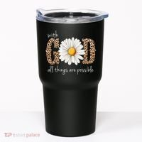 With God All Things Are Possible Sunflower Tumbler thumb 0