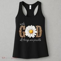 With God All Things Are Possible Sunflower Women's Tank Top thumb 3