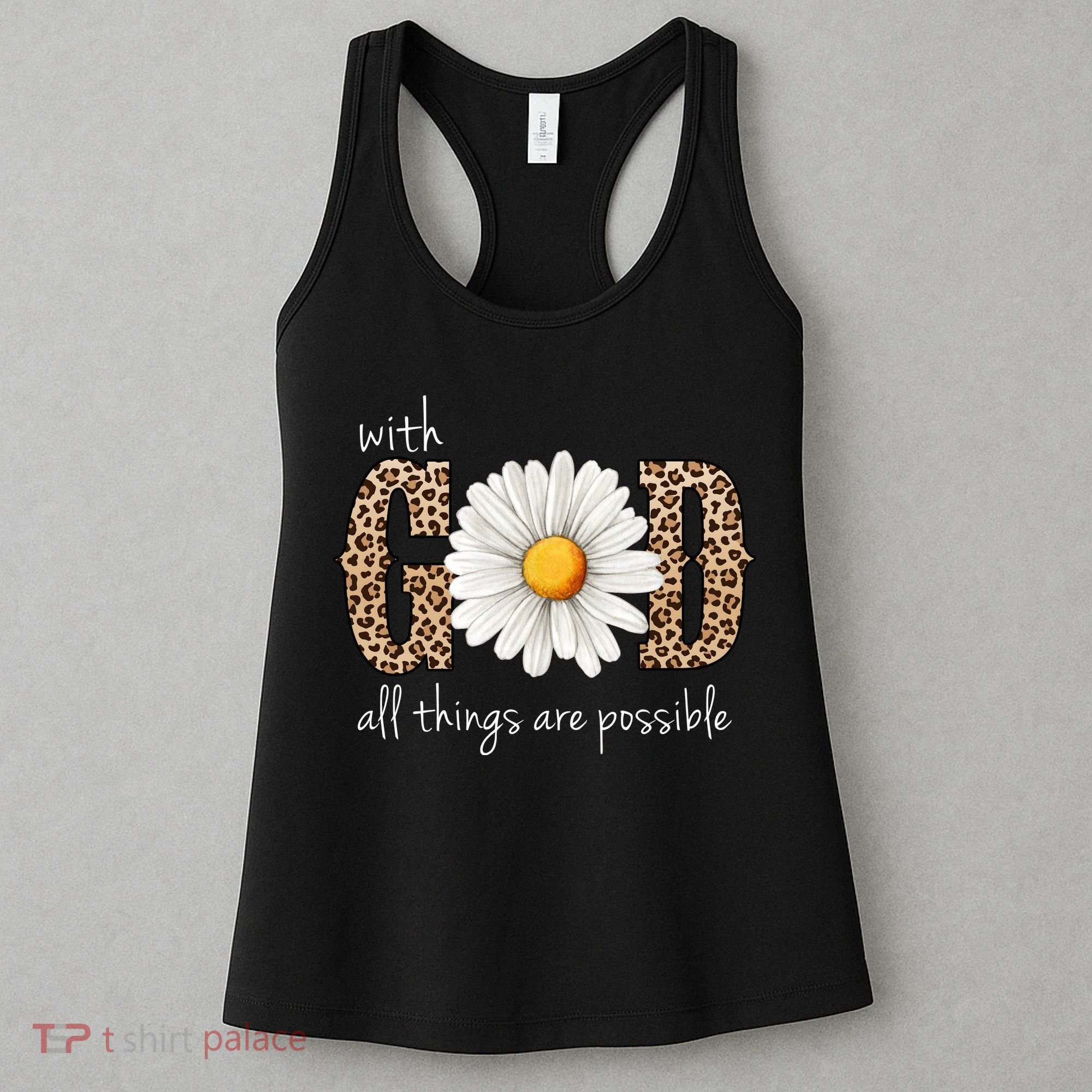 With God All Things Are Possible Sunflower Women's Tank Top