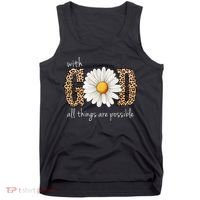 With God All Things Are Possible Sunflower Tank Top thumb 0
