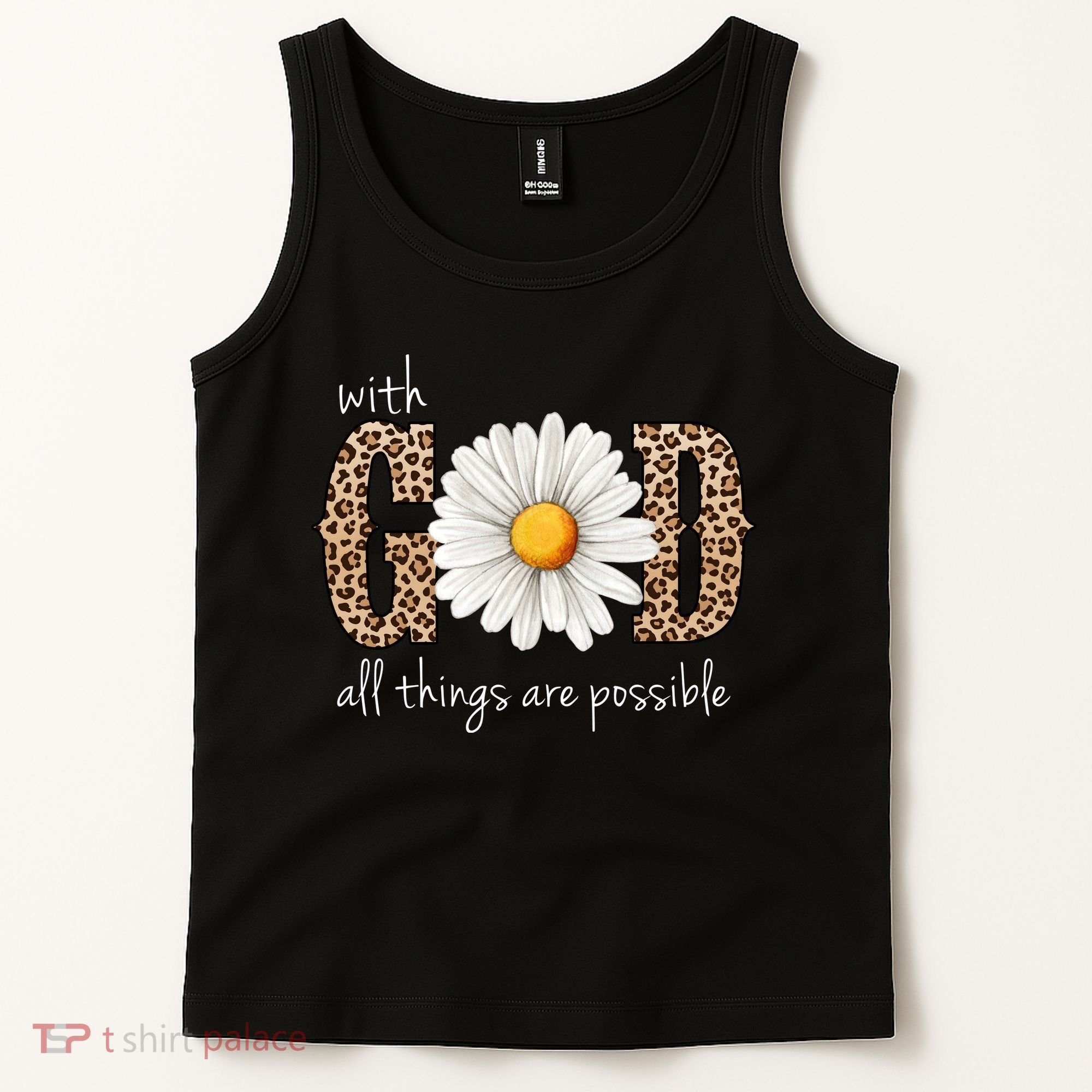 With God All Things Are Possible Sunflower Tank Top