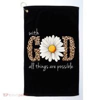 With God All Things Are Possible Sunflower Golf Towel thumb 0