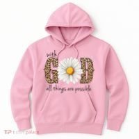 With God All Things Are Possible Sunflower Hoodie thumb 0
