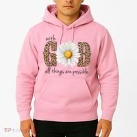 With God All Things Are Possible Sunflower Hoodie thumb 2