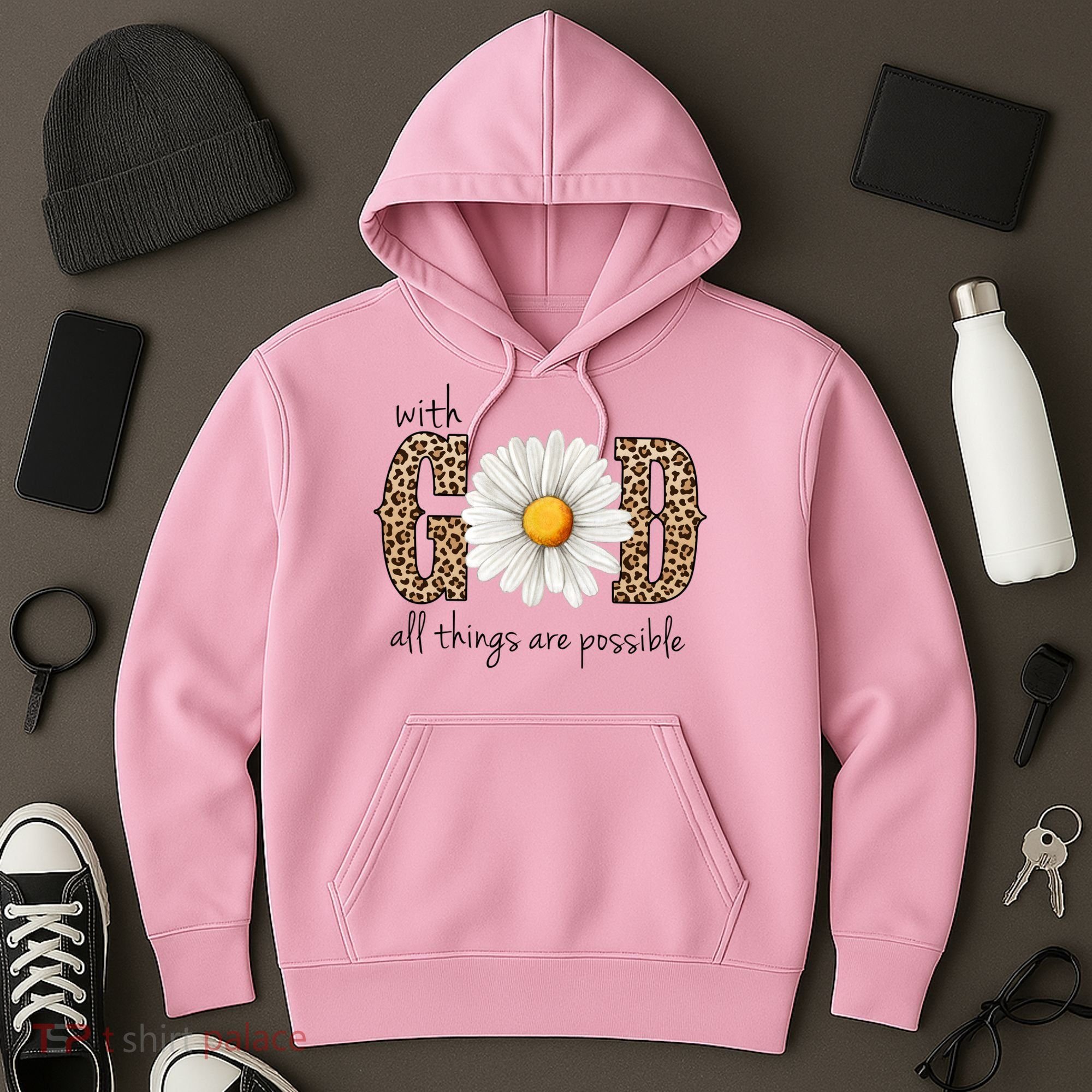 With God All Things Are Possible Sunflower Hoodie