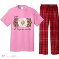 With God All Things Are Possible Sunflower Pajama Set thumb 0