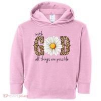 With God All Things Are Possible Sunflower Toddler Hoodie thumb 0