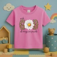 With God All Things Are Possible Sunflower Toddler T-Shirt thumb 3