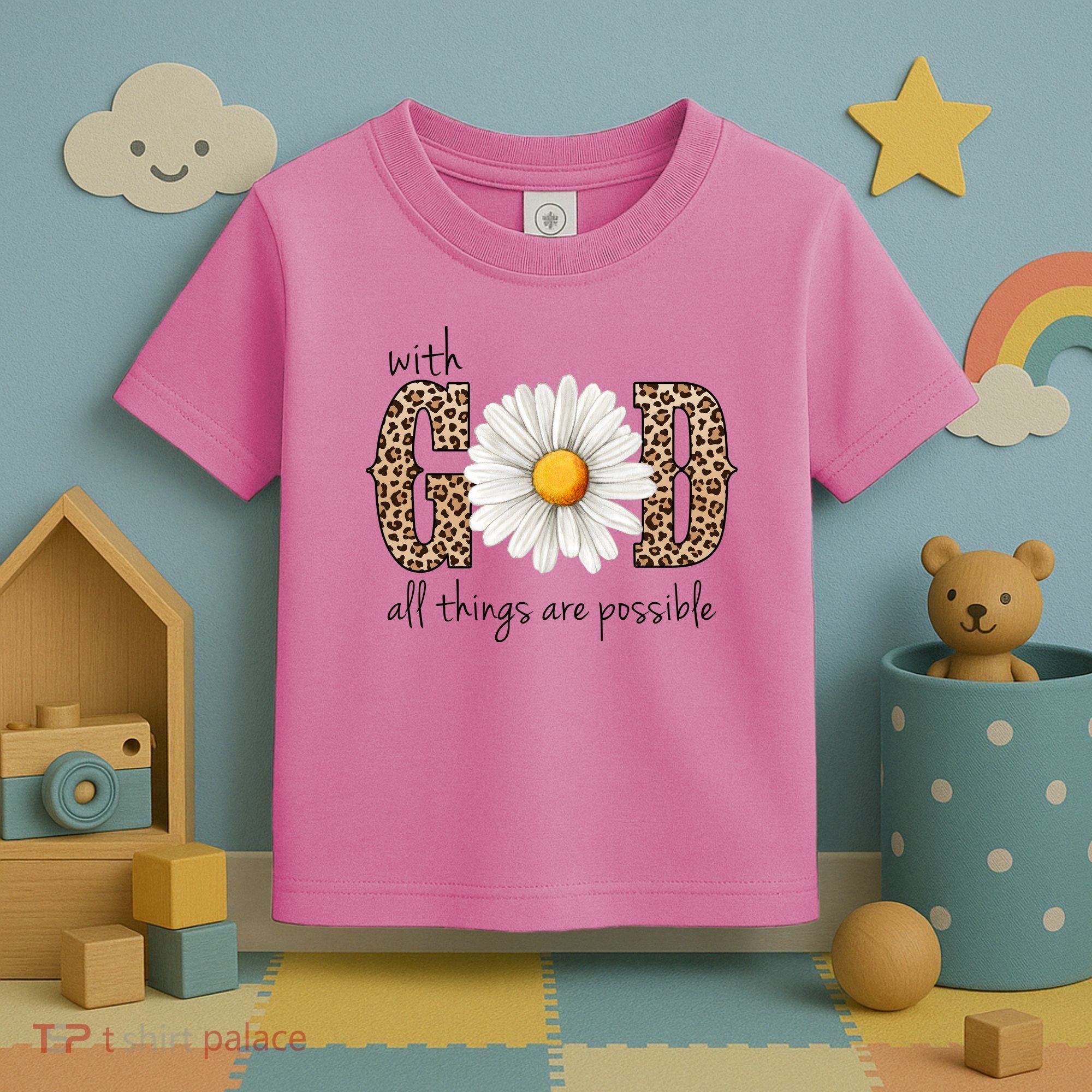 With God All Things Are Possible Sunflower Toddler T-Shirt