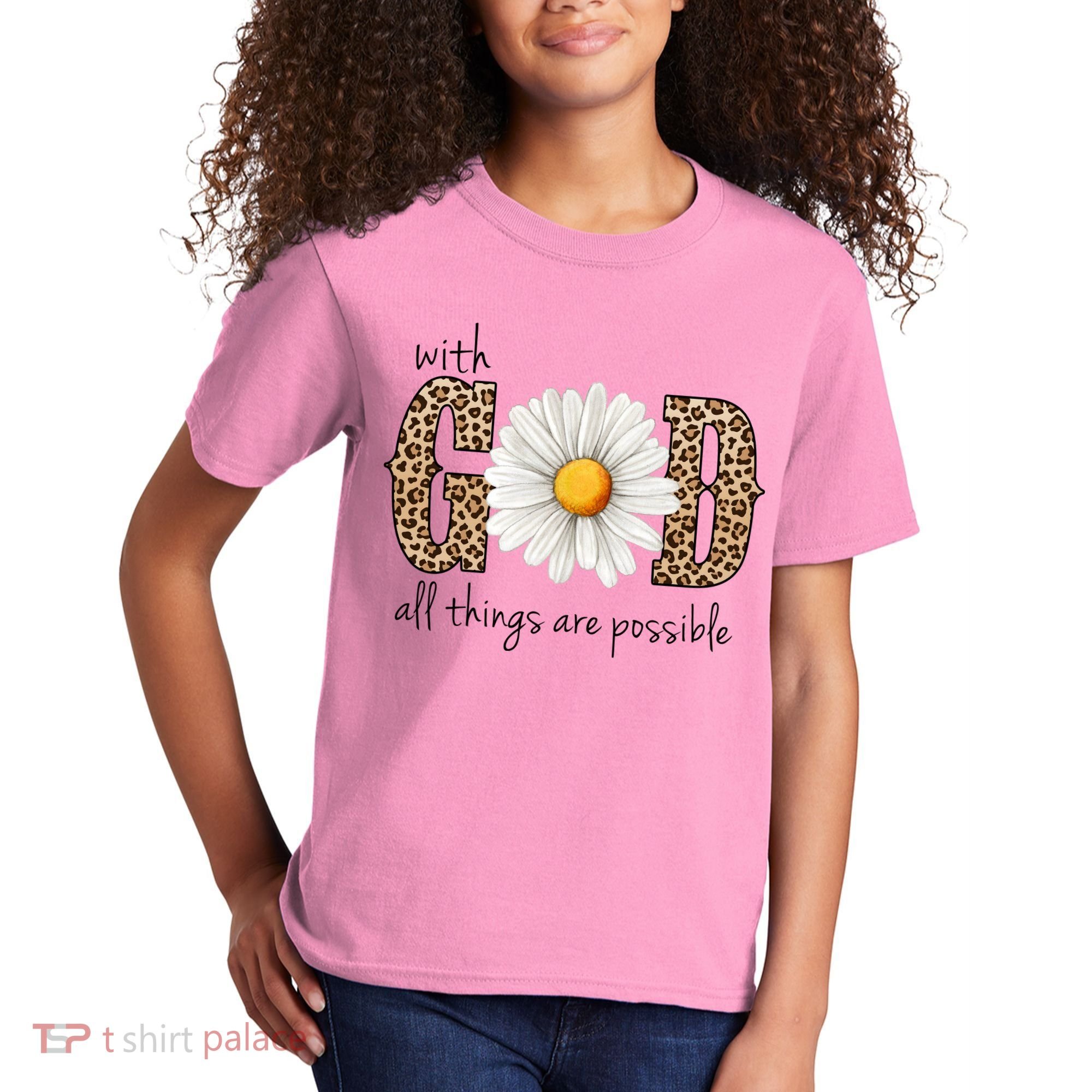 With God All Things Are Possible Sunflower Kids T-Shirt