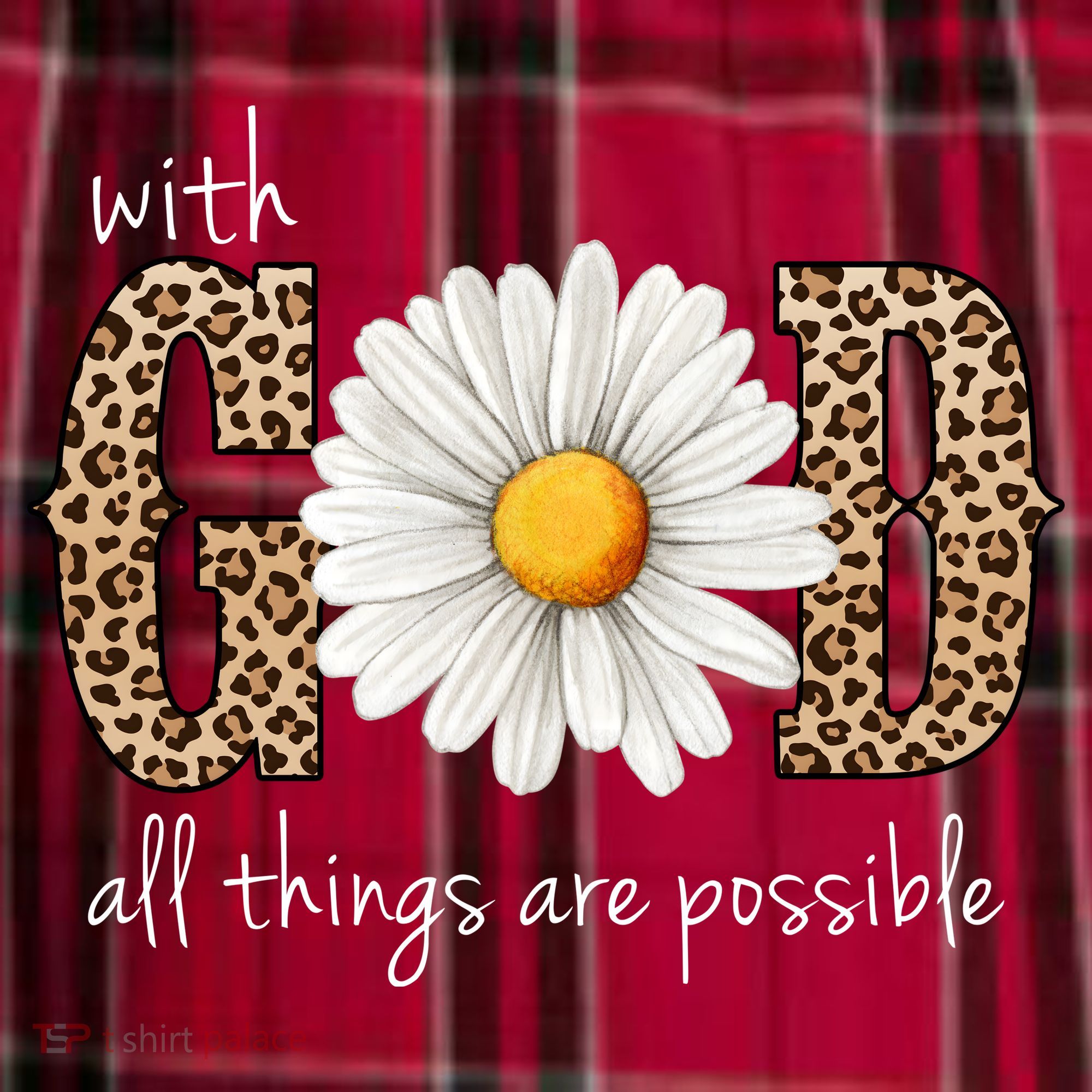 With God All Things Are Possible Sunflower Men's Flannel Plaid Pajama Pants