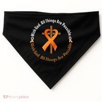 With God All Things Are Possible Multiple Sclerosis Awareness USA-Made Doggie Bandana thumb 0