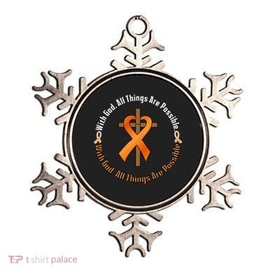 With God All Things Are Possible Multiple Sclerosis Awareness Ornament