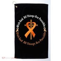 With God All Things Are Possible Multiple Sclerosis Awareness Golf Towel thumb 0
