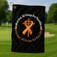 With God All Things Are Possible Multiple Sclerosis Awareness Golf Towel thumb 1