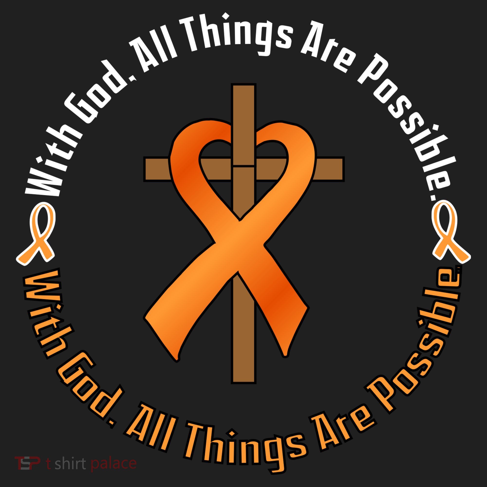 With God All Things Are Possible Multiple Sclerosis Awareness Golf Towel