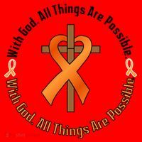With God All Things Are Possible Multiple Sclerosis Awareness Santa Hat thumb 1