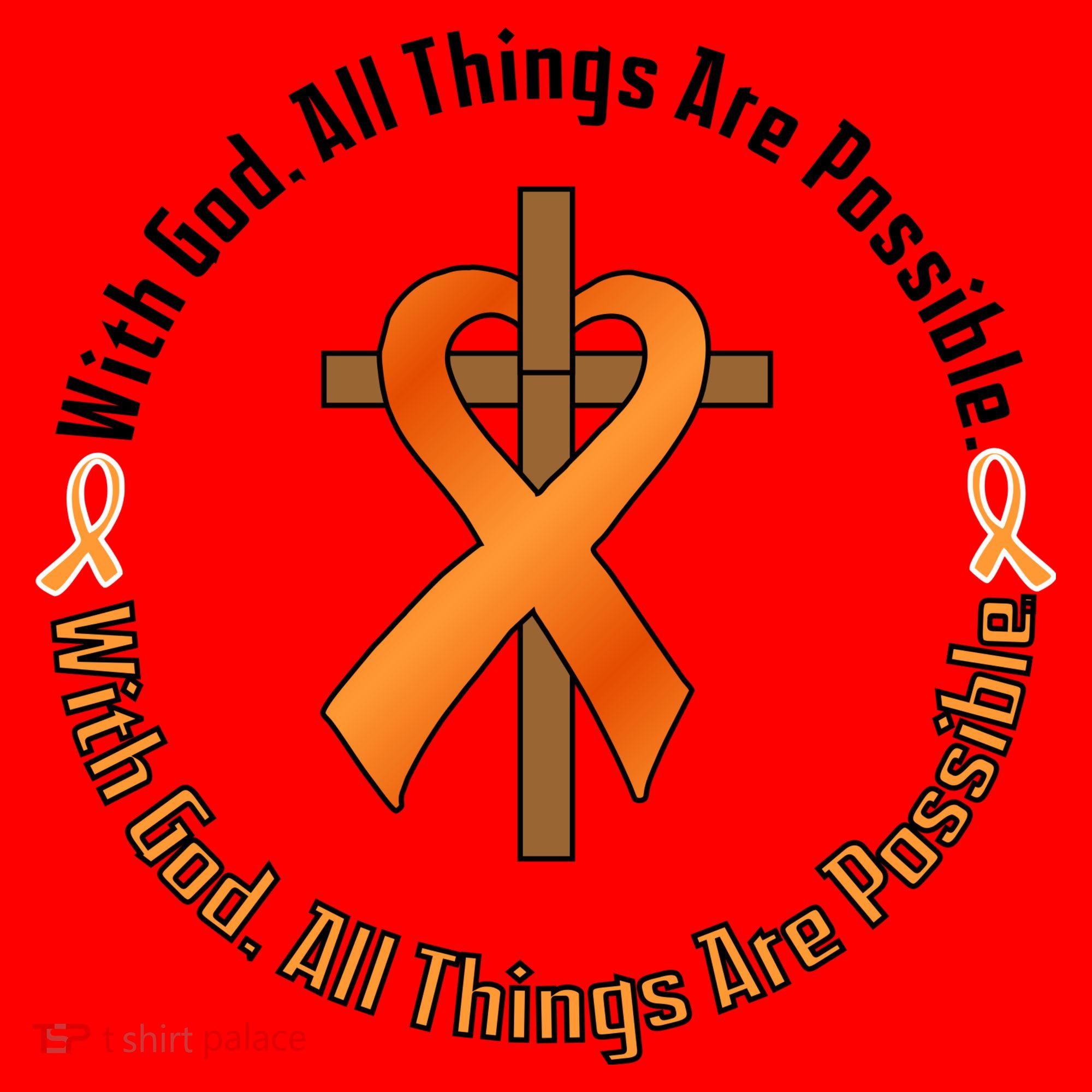 With God All Things Are Possible Multiple Sclerosis Awareness Santa Hat