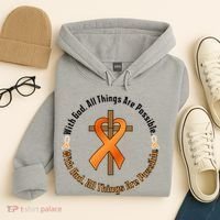 With God All Things Are Possible Multiple Sclerosis Awareness Hoodie thumb 4