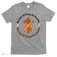 With God All Things Are Possible Multiple Sclerosis Awareness T-Shirt thumb 0