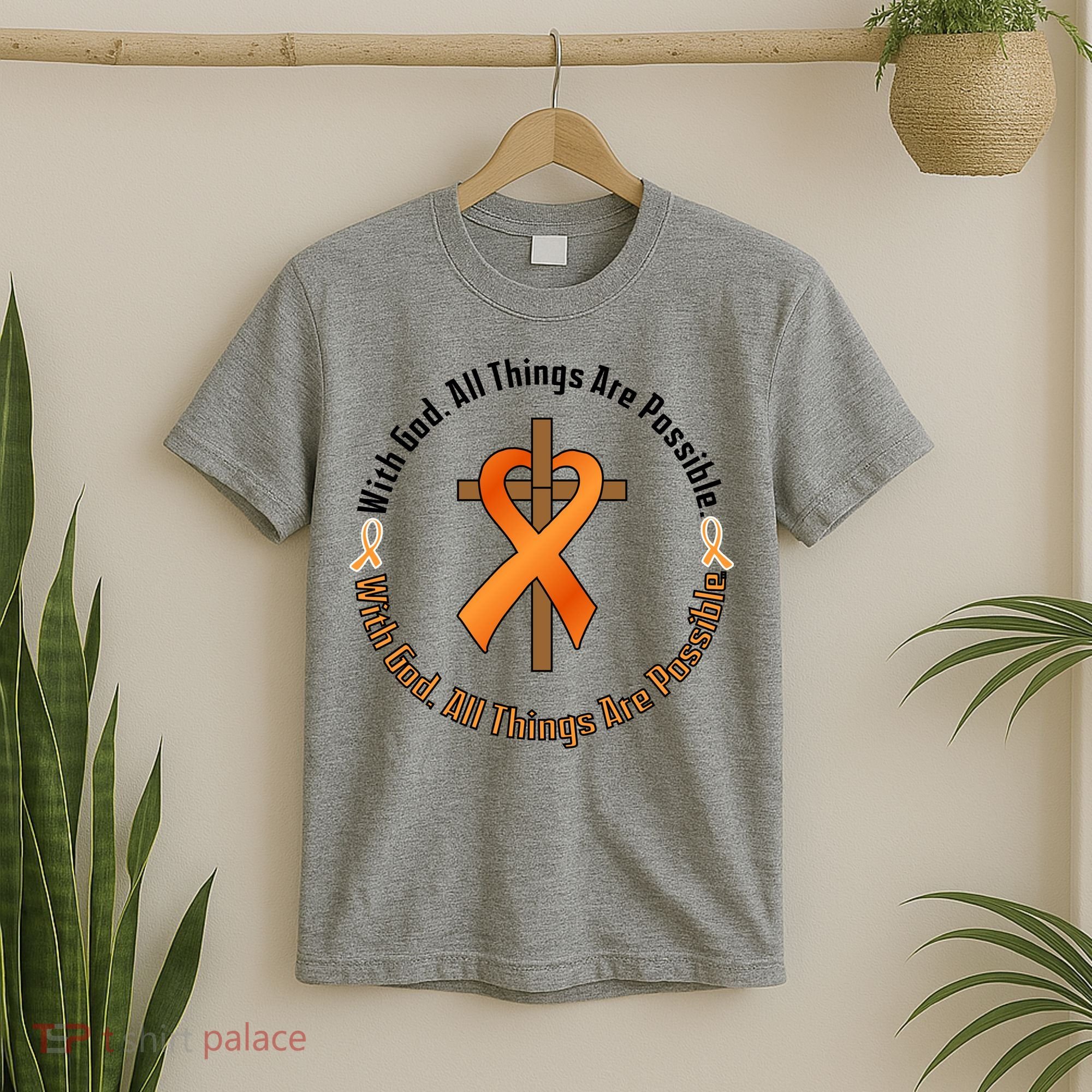 With God All Things Are Possible Multiple Sclerosis Awareness T-Shirt